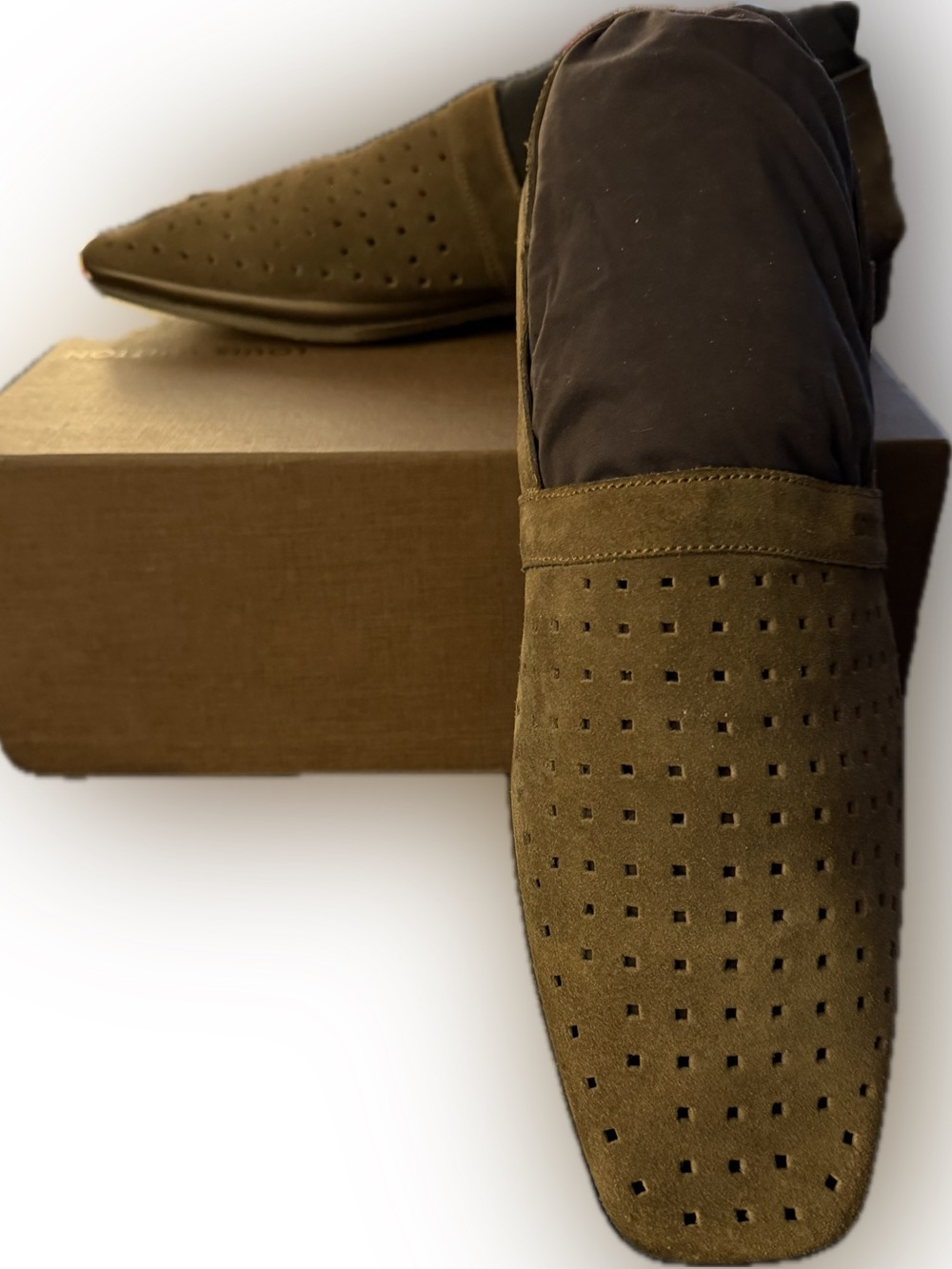 Louis Vuitton Perforated Suede Shoes Men’s   size 10